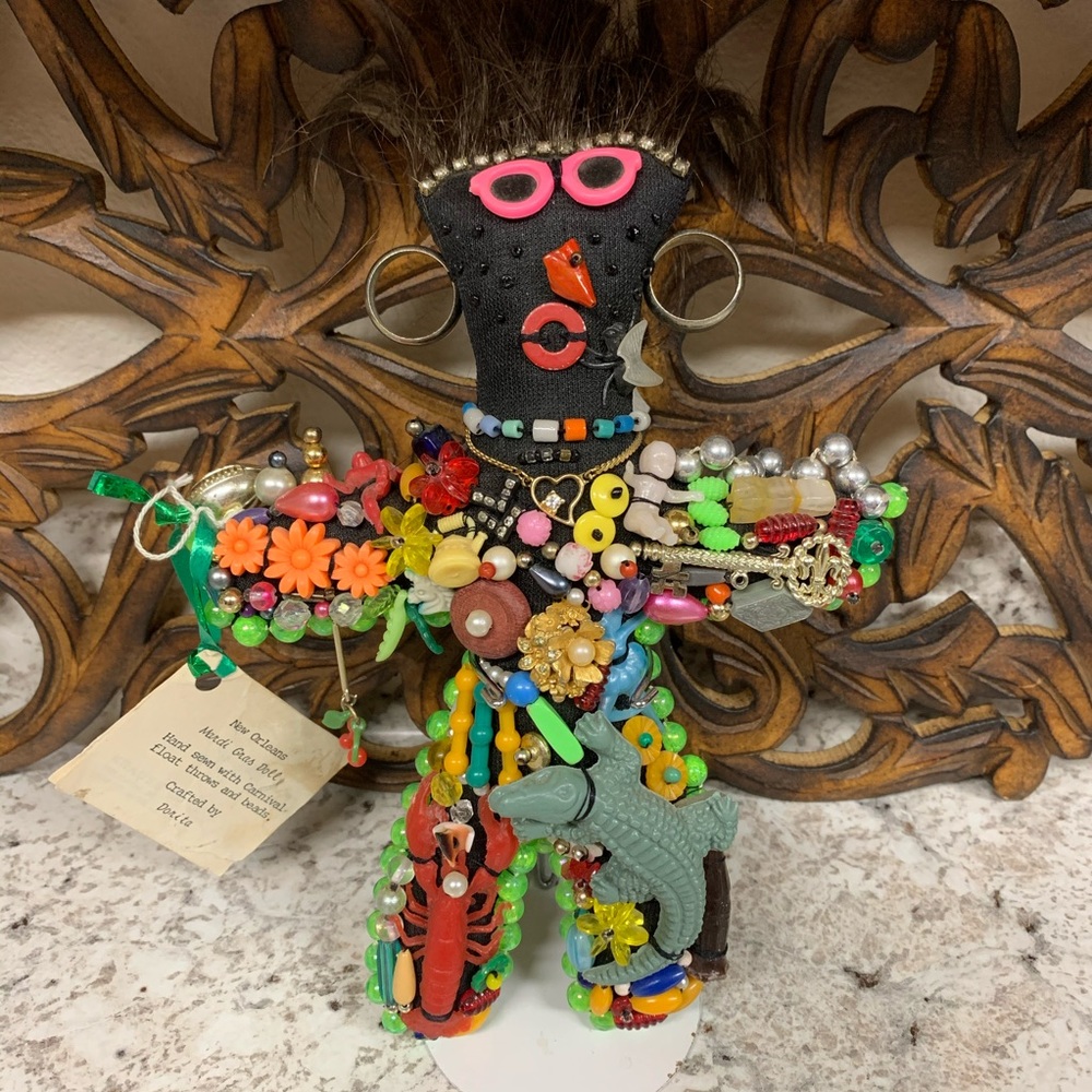 Vintage Mardi Gras handmade doll